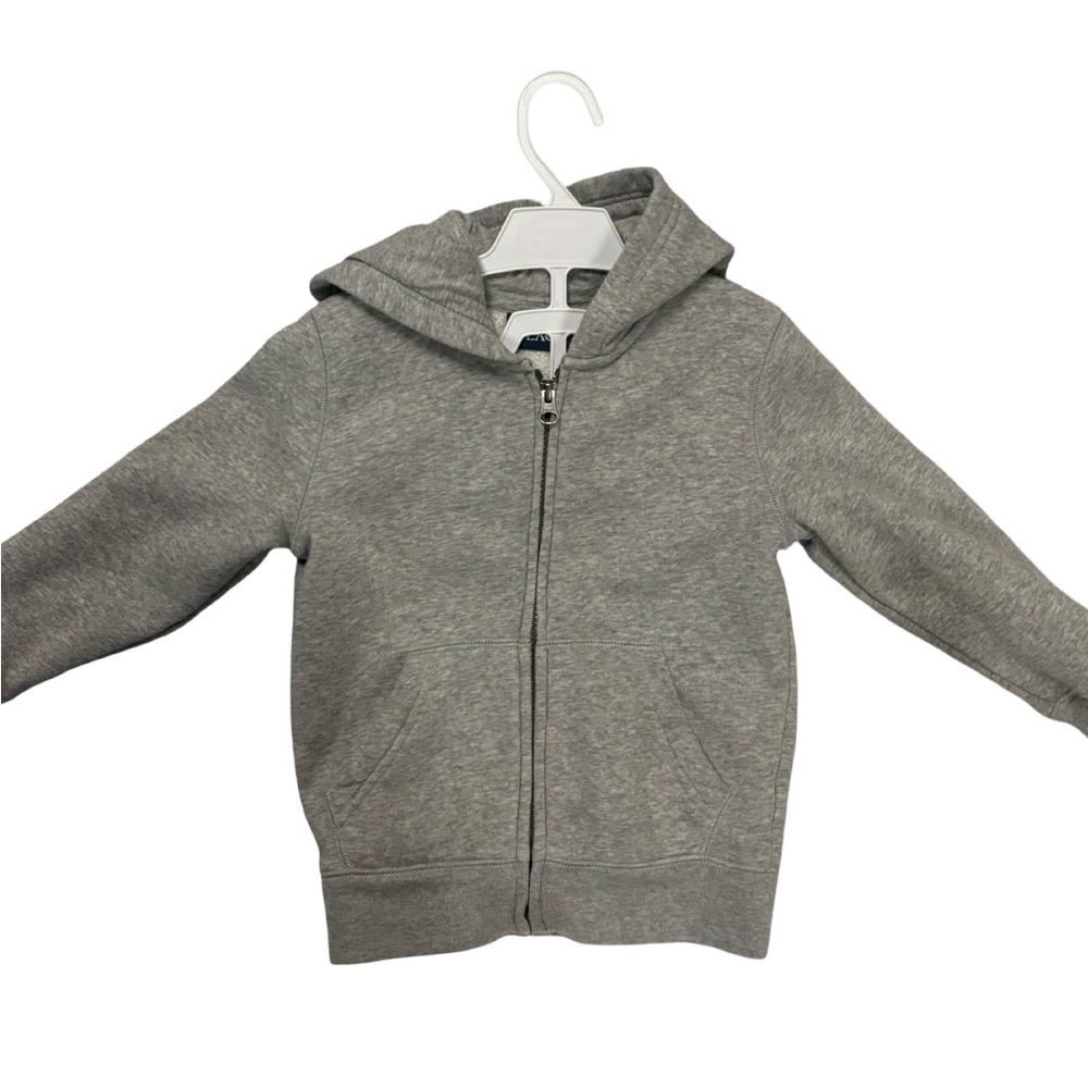 Kids Gray Zip Hoodie 4T | Toddler Full Zip Sweatshirt | classic basic hoodie